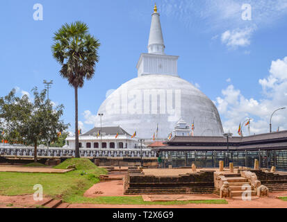 scenery around Ruwanwelisaya, a stupa in Sri Lanka Stock Photo