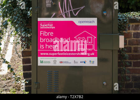 BT Fibre Broadband, Open Reach Wall Box, Uk Home Stock Photo - Alamy