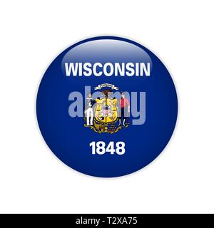 Country flag button Stock Vector