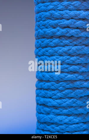 Close-up of a hank of natural multi-strand cotton cord - used for clotheslines and other jobs. Metaphor 'given enough rope'. Stock Photo