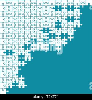 Abstract background of puzzle pieces. Window for text. Vector Stock Vector