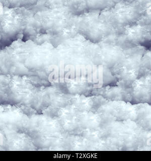 seamless photographic clouds natural background, blue tint Stock Photo
