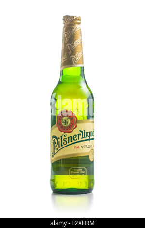 Download Green Bottle Of Pilsner Urquell Stock Photo Alamy PSD Mockup Templates