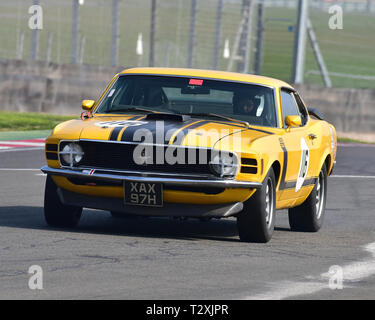 Martin Edridge, Ford Mustang, Historic Road Sports Championship, HSCC, Season Opener, Saturday, 30th March 2019, Donington Park, circuit racing, CJM P Stock Photo