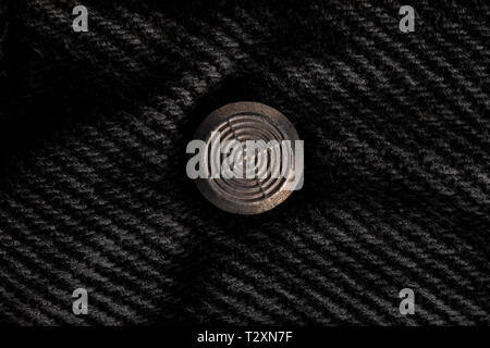 Button On Black Jeans (The Inside Part) Stock Photo