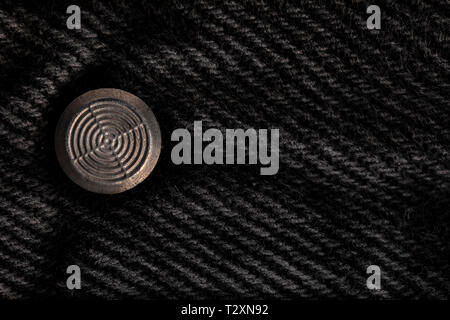Button On Black Jeans (The Inside Part) Stock Photo