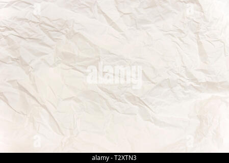 background White crumpled paper Texture Stock Photo