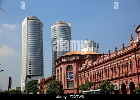 The historic Cargills building and World Trade Centre in Colombo. Sri Lanka Stock Photo