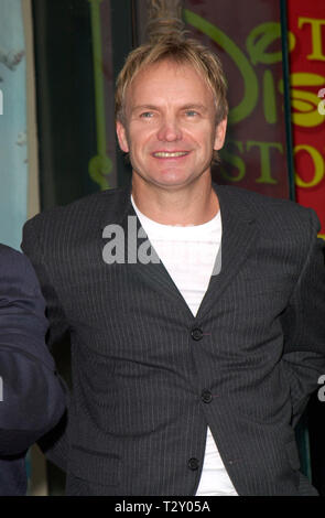 LOS ANGELES, CA. December 08, 2000: Pop star STING on Hollywood Boulevard where he was honored with a star on the Hollywood Walk of Fame. © Paul Smith / Featureflash Stock Photo