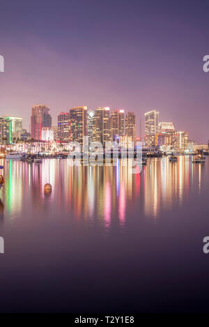 San Diego Harbor & San Diego Skyline Stock Photo