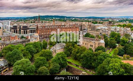 A view of Edinburgh Scotland from Edinburgh Castle. Stock Photo
