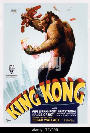 FAY WRAY, GORRILA MOVIE POSTER, KING KONG, 1933 Stock Photo