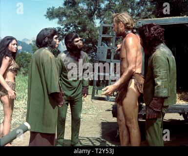 PLANET OF THE APES, LINDA HARRISON, KIM HUNTER, RODDY MCDOWALL , CHARLTON HESTON, 1968 Stock Photo