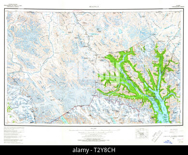 USGS TOPO Map Alaska AK Skagway 361448 1961 250000 Restoration Stock Photo