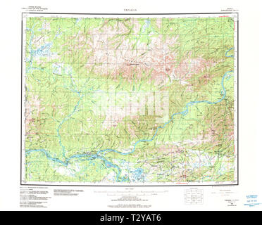 USGS TOPO Map Alaska AK Tanana 707883 1960 250000 Restoration Stock Photo