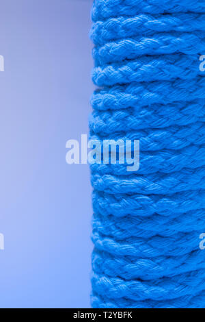 Close-up of a hank of natural multi-strand cotton cord - used for clotheslines and other jobs. Metaphor 'given enough rope'. Stock Photo