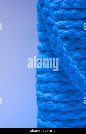 Close-up of a hank of natural multi-strand cotton cord - used for clotheslines and other jobs. Metaphor 'given enough rope'. Stock Photo