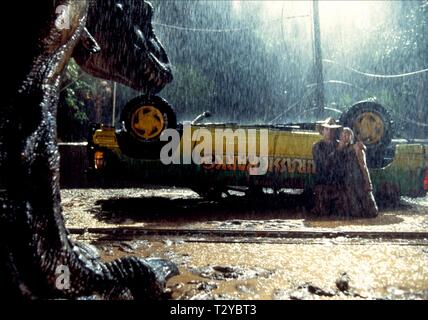 T-REX, SAM NEILL, ARIANA RICHARDS, JURASSIC PARK, 1993 Stock Photo - Alamy