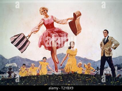 JULIE ANDREWS, CHRISTOPHER PLUMMER POSTER, THE SOUND OF MUSIC, 1965 Stock Photo