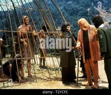 PLANET OF THE APES, CHARLTON HESTON, LINDA HARRISON, KIM HUNTER, MAURICE EVANS , RODDY MCDOWELL, 1968 Stock Photo