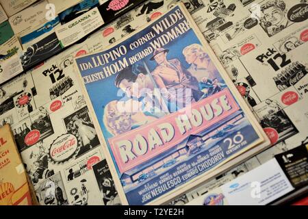 Movie Poster from Road House 1948 with Ida Lupino, Cornell Wild Celeste Holm, and Richard Widemark in Stock Photo
