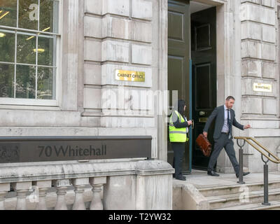 LONDON, ENGLAND, UK - SEPTEMBER 17, 2015: uk cabinet offices at whitehall in london, United Kingdom Stock Photo