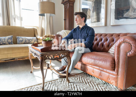 30 year old white male in his home Stock Photo