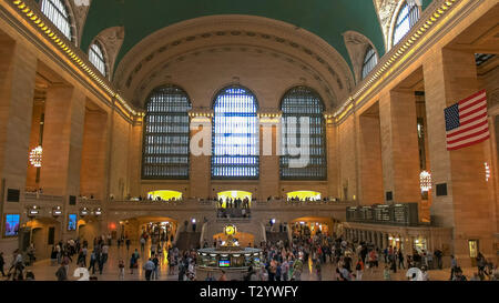 NEW YORK, NEW YORK, USA - SEPTEMBER 15, 2015: interior of grand central station in new york, usa