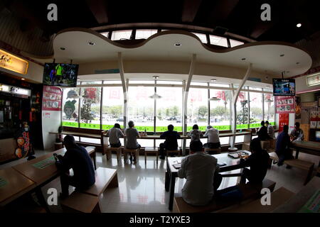 Guanxi service area of highway, Taiwan. Stock Photo