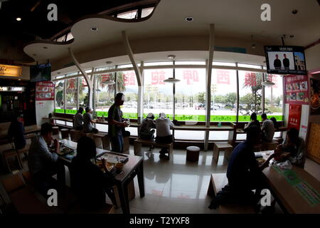 Guanxi service area of highway, Taiwan. Stock Photo