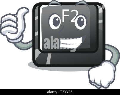 Okay cartoon f2 button on the keyboard vector illustration Stock Vector ...