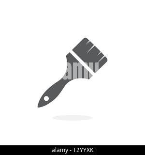 Brush paint icon on white background Stock Vector