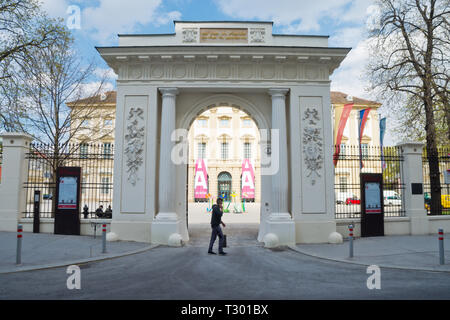 Liechtenstein Palace in Vienna City. Stock Photo