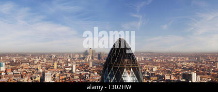 Gherkin and the London skyline Stock Photo