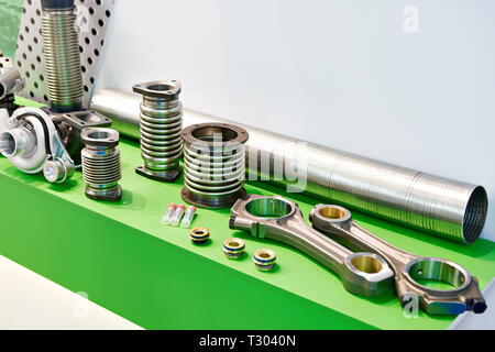 Spare parts for a car in the shop Stock Photo