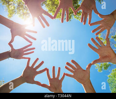 people hands together Stock Photo