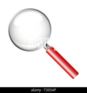 Magnifying glass to search. magnifier icon on white background Stock Vector
