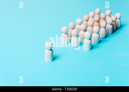 Leader and team. Business structure Management inside the organization. Stock Photo
