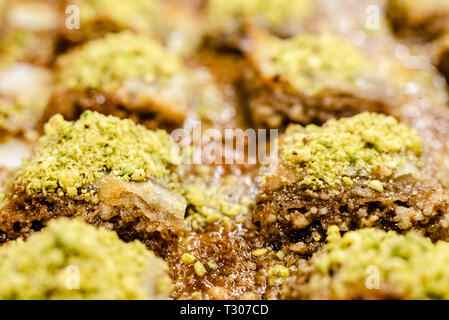 Baklava, exquisite typical Turkish dessert. Stock Photo