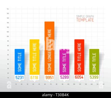 A colorful column chart, vector, color drawing or illustration Stock ...