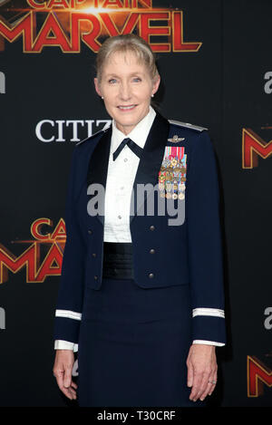 The world premiere of Marvel Studios’ “Captain Marvel,”  Featuring: Brigadier General Jeannie M. Leavitt Where: Hollywood, California, United States When: 04 Mar 2019 Credit: FayesVision/WENN.com Stock Photo