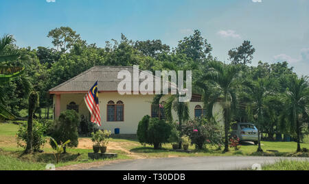 Traditional house in Kampung Sungai Melayu, Iskandar Puteri, Johor, Malaysia Stock Photo