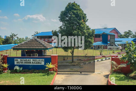 Local school at Kampung Sungai Melayu, Iskandar Puteri, Johor, Malaysia Stock Photo