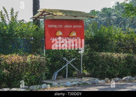 Centralised labour quarters, Kampung Sungai Melayu, Iskandar Puteri, Johor, Malaysia Stock Photo