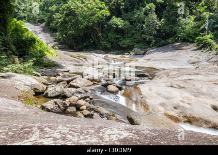 Phromlok waterfall in tropical rainforest national park at nakhon si thammarat, thailand Stock Photo