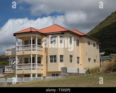 Colourful building in St Kitts, The Caribbean Stock Photo