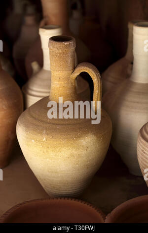 Traditional Wheel Thrown Pottery in Saudi Arabia Stock Photo