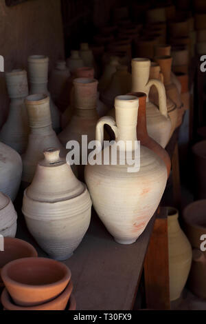 Traditional Wheel Thrown Pottery in Saudi Arabia Stock Photo