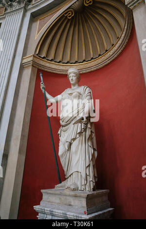 Rome, Italy - June 22, 2018: Baroque marble sculptures in Vatican museum Stock Photo