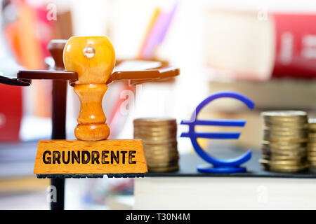 PHOTOMONTAGE, stamp with the label Ground rent, FOTOMONTAGE, Stempel mit der Aufschrift Grundrente